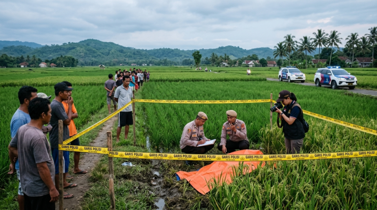 Penemuan Mayat Perempuan di Sawah Lok Tunggul Pengaron Penemuan Mayat Perempuan di Sawah Lok Tunggul Pengaron