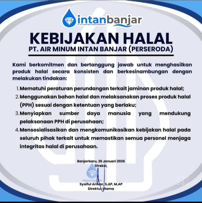 PTAM Intan Banjar Komitmen Terapkan Sistem Jaminan Produk Halal PTAM Intan Banjar Komitmen Terapkan Sistem Jaminan Produk Halal