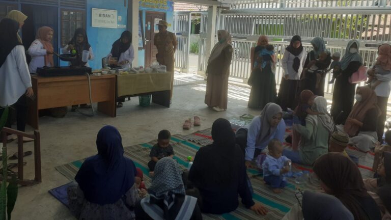 Sosialisasi Kesehatan Bayi dan Balita di Pemangkih Darat, Cegah Stunting