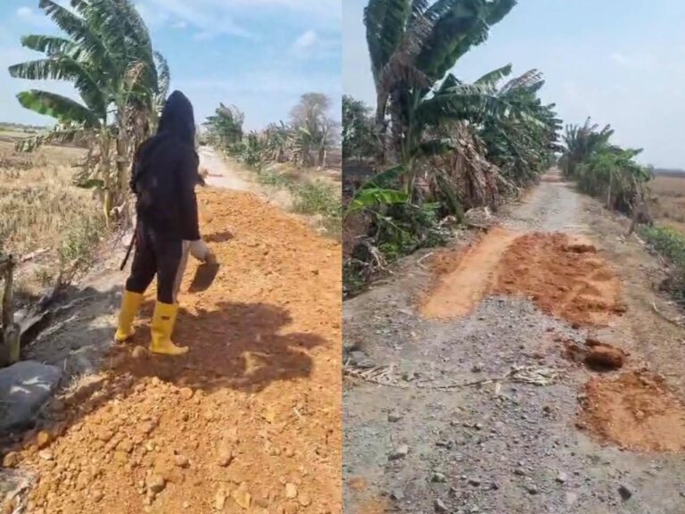 Pemdes Garis Hanyar Perbaiki Jalan Penghubung, Lancarkan Aktivitas Warga