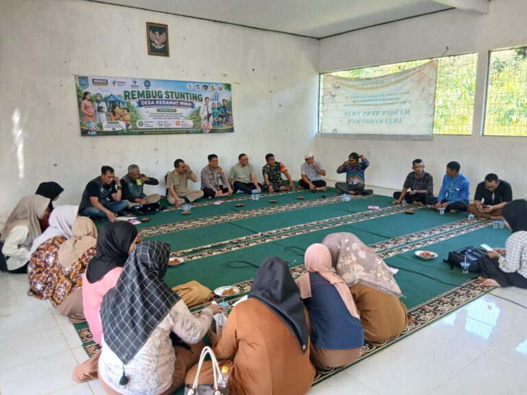 Desa Keramat Mina Gelar Rembuk Stunting, Perkuat Upaya Pencegahan dan Penurunan Stunting